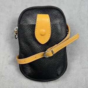 Divina Firenze Amanda Small Black Leather Crossbody Bag Made In Italy